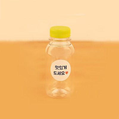 둥근~주스보틀210ml  도시락물병 일회용물통 투명보틀