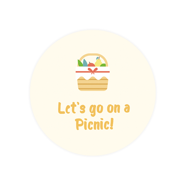 피크닉011-가을 소풍준비 Lets go ona a picnic 7cm스티커 10개