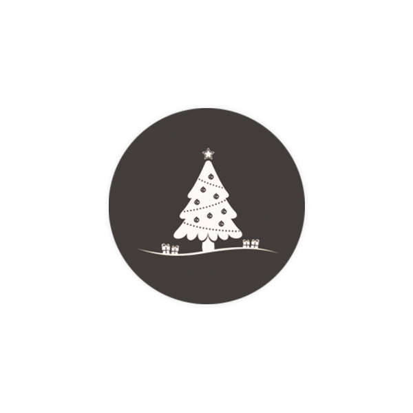 크리스마스062-크리스마스의 밤하늘 미니 트리 2cm원형 스티커 20개