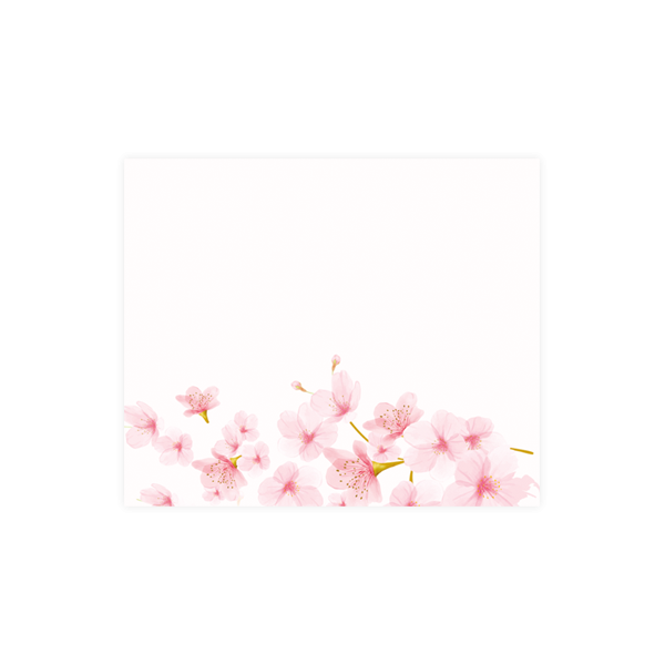 메모스티커015-젬마 휘날리는 벚꽃 6x5 사각 스티커 10개