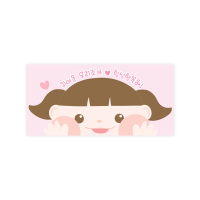 용돈봉투 135 귀여운 우리 조카 항상행복해 소녀 + 투명원형 스티커 2cm