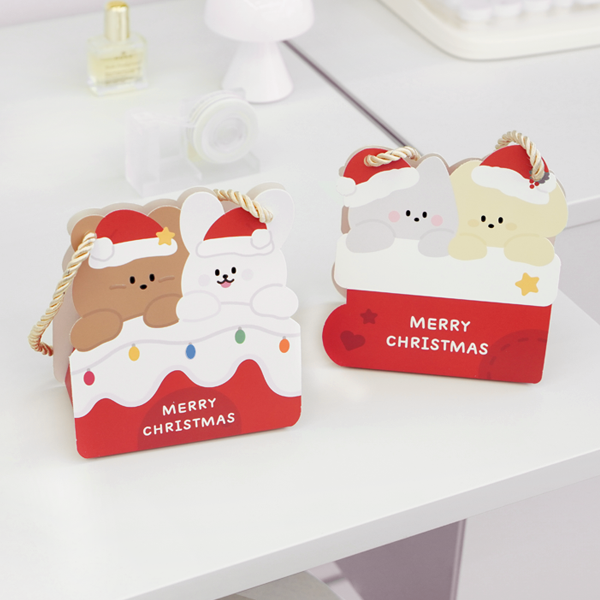 도나와 친구들 크리스마스 사탕 포장 핸들박스5개+골드끈5개 토미와 마몽이