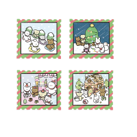 도나와친구들의 크리스마스 우표스티커