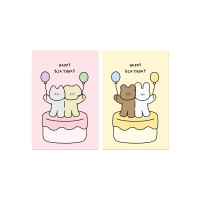 도나와 친구들 HAPPY BIRTHDAY 엽서 2종