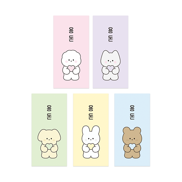도나와 친구들 하트를 품은 용돈봉투 5종