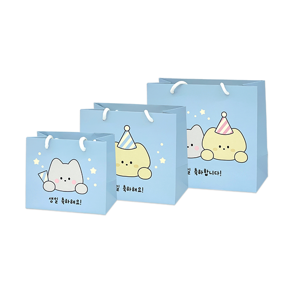 도나와 친구들 블루 생일 쇼핑백