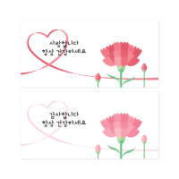 리본 하트 카네이션 용돈봉투 2종