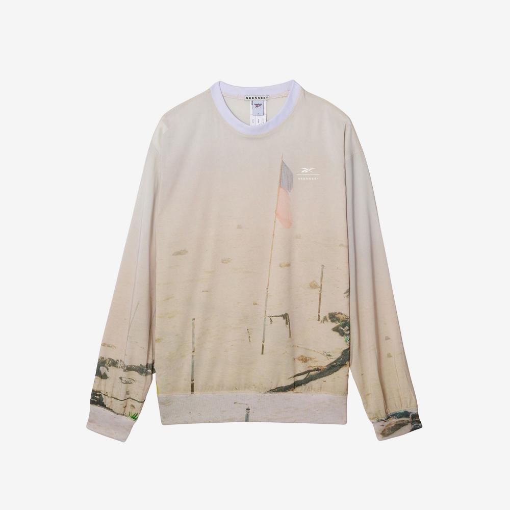 ★Reebok★ REEBOK X SEEN PRINTING WOVEN CREW NECK OVERGROUND Reebok X SEEN PRINTING WOVEN CREW NECK - 오버그라운드