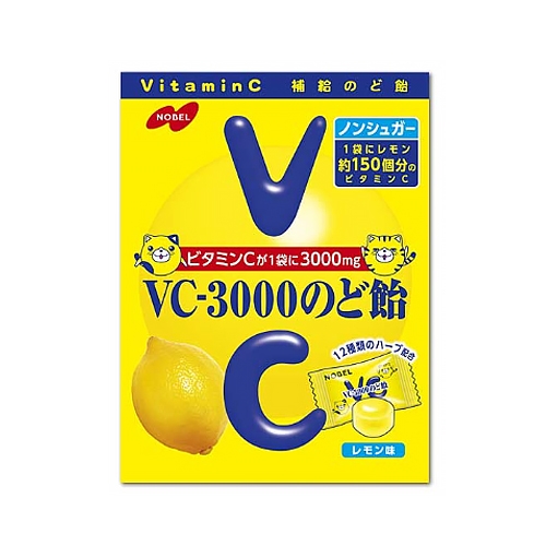 노벨제과 VC 3000 목캔디 (ノーベル製菓 VC3000のど飴)