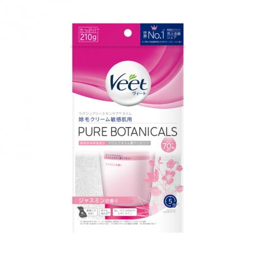 [VEET 비트] 퓨어 보태니컬 제모크림 민감성 피부용 210g (ピュア ボタニカルズ 除毛クリーム 敏感肌用)