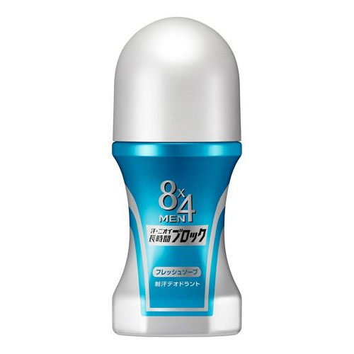 [KAO 카오] 8x4 맨 롤온 프레쉬 비누 데오드란트 60ml (花王 ８ｘ４メンロールオンフレッシュソープ)