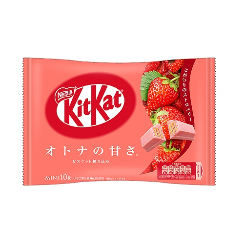 킷캣 미니 어른의 단맛 딸기 10장 (キットカット ミニ オトナの甘さ ストロベリー 10枚)