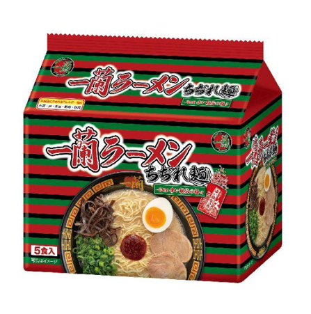 이치란 꼬불꼬불 면 특제 빨간 비법 가루 입힌 5인분  (一蘭 ちぢれ麺 特製赤い秘伝の粉付 5食入