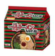 이치란 꼬불꼬불 면 특제 빨간 비법 가루 입힌 5인분  (一蘭 ちぢれ麺 特製赤い秘伝の粉付 5食入