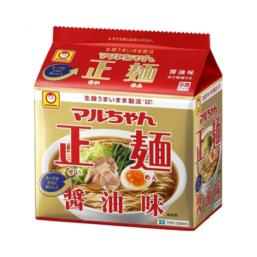 마루 양 국수 간장 맛 5팩 (マルちゃん正麺 醤油味 5食)