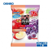 오리히로 곤약 젤리 사과+포도 12개 (オリヒロ ぷるんと蒟蒻ゼリーカロリーゼロ 巨峰+ りんご 12個)