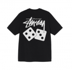 GNREJGF Men's Stussy T-shirt, Dice Print T-Shirt, Unisex, Pure Cotton Crew Neck, Short Sleeve, Breathable, Top TEE
