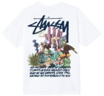 [LATAFA] ST&Uuml;SSY PSYCHEDELIC TEE / Psychedelic Loose Short Sleeve Trend Brand Men's Women's Same Style Printed T-shirt