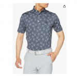 풋조이 남성 골프 셔츠 모던 클래식 야자수 자카드 반팔 셔츠 ( FootJoy Men's Golf Shirt, Modern Classic Palm Tree Jacquard Short Sleeve Shirt )