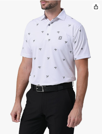 FootJoy Men's Golf Thistle Print Short Sleeve Shirt