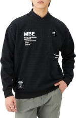 Master Bunny 758-3262003 Men's Long Sleeve Crew Neck Sweatshirt, Houndstooth Pattern, Chest Pocket Included, Golf
