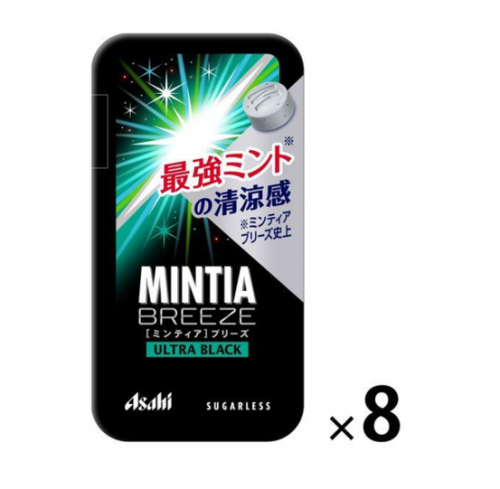 MINTIA(민티아) 브리즈 울트라블랙 8개 ( MINTIA（ミンティア）ブリーズ ウルトラブラック 8個 アサヒグループ食品