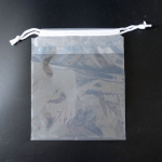 PE투명양줄끈 비닐 복주머니(끈-흰색)-100장
