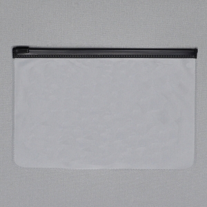 PVC투명 지퍼백(끈-검정색)-100장