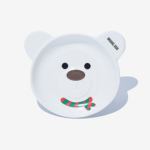 [브릿지독] CHRISTMAS BEAR DISH-WHITE(유광)