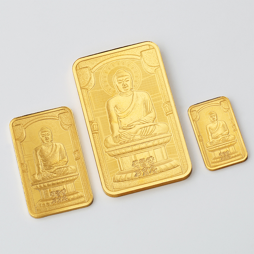 朝鮮バッチ 金日成、만경대 기념1950年〜1960 아시아골드 골드바 3.75g 석굴암 | 골드바 | 아시아골드