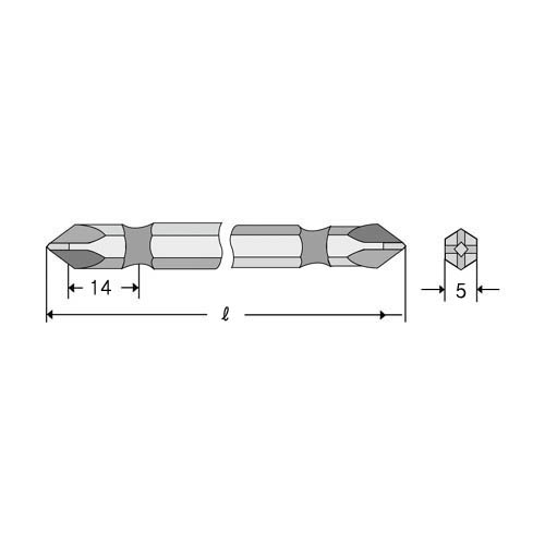 5mm 드라이버비트 NK16(B36) 2x70mm (10ea)