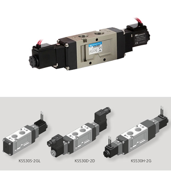 공압솔레노이드밸브(5포트) KS530S   220V