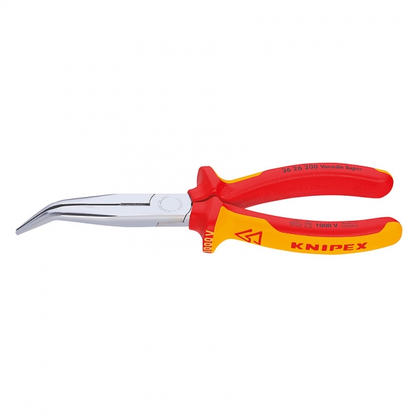 KNIPEX 절연 곡형 롱노즈 플라이어 - 26-26-200