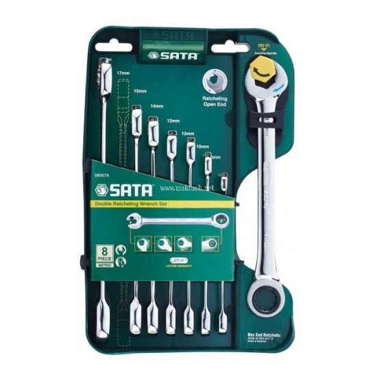 SATA 더블 라쳇 기어렌치 8pcs 08007A