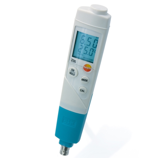 액체 측정용 pH 측정기 testo 206 pH1