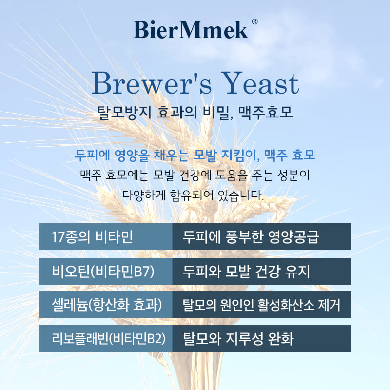 비어멕 식약처인정 기능성 비오틴 지루성두피염 프리미엄 천연독일 맥주효모탈모샴푸 500ml