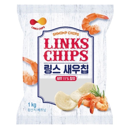 링스 새우칩 술안주 간식 1kg× 10개