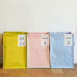 타포린 분리수거함 세트 - Smile (3개1세트)