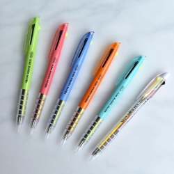 네온샤인펜 (형광레드블랙 3색 볼펜)