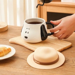 스누피 밀짚모자 입체 머그컵 500ml