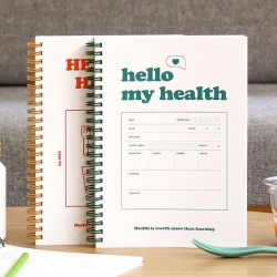 기본 A5 건강 일지(식단 건강체크 데일리 6개월)