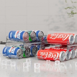 하우스플랜 냉장고 정리 2단 캔 디스펜서