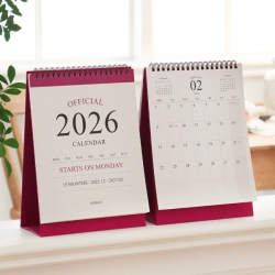 2026 오피셜 월요일부터 시작하는 탁상 달력 (데스크 캘린더)