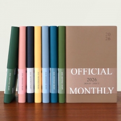 2026 오피셜 열두달 B6 먼슬리 다이어리 (날짜형 32절 월간) 업무용