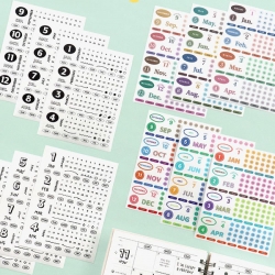 다이어리 날짜 스티커 12개월 알파벳 숫자 다꾸
