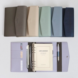 저니 6공 바인더 A5 오거나이저 가죽 커버