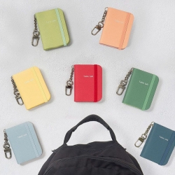 테이블토크 키링 미니 노트_귀여운 인조가죽 키홀더