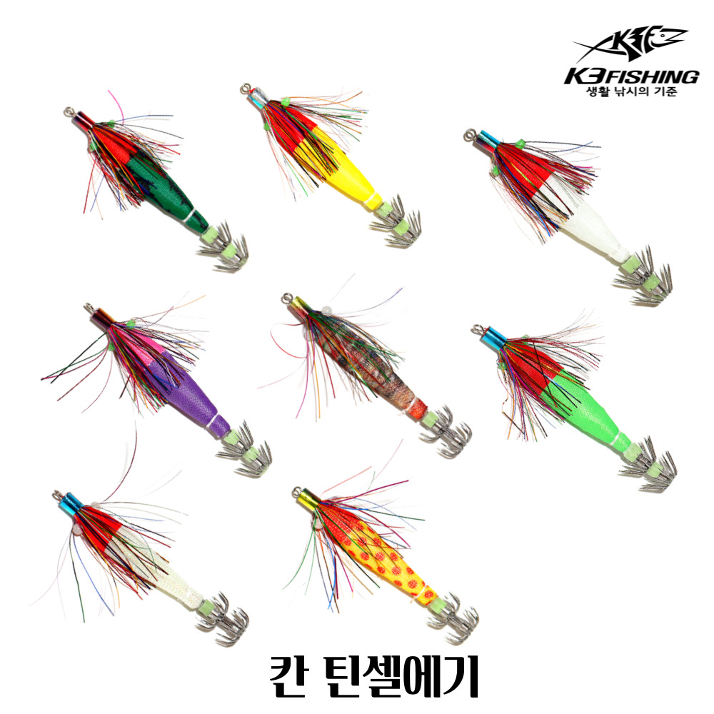 K-틴셀에기 쭈꾸미 갑오징어 문어 2개입 2.5호 한치 채비