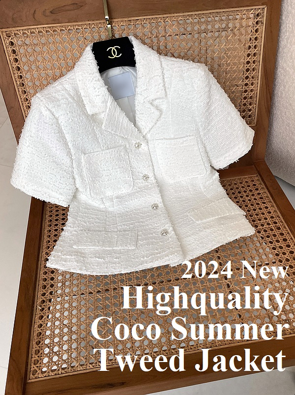 Coco Summer Half Sleeve Tweed Jacket