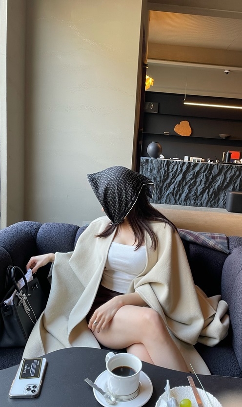 Wool Maxi Shawl Coat [베이지/블랙]